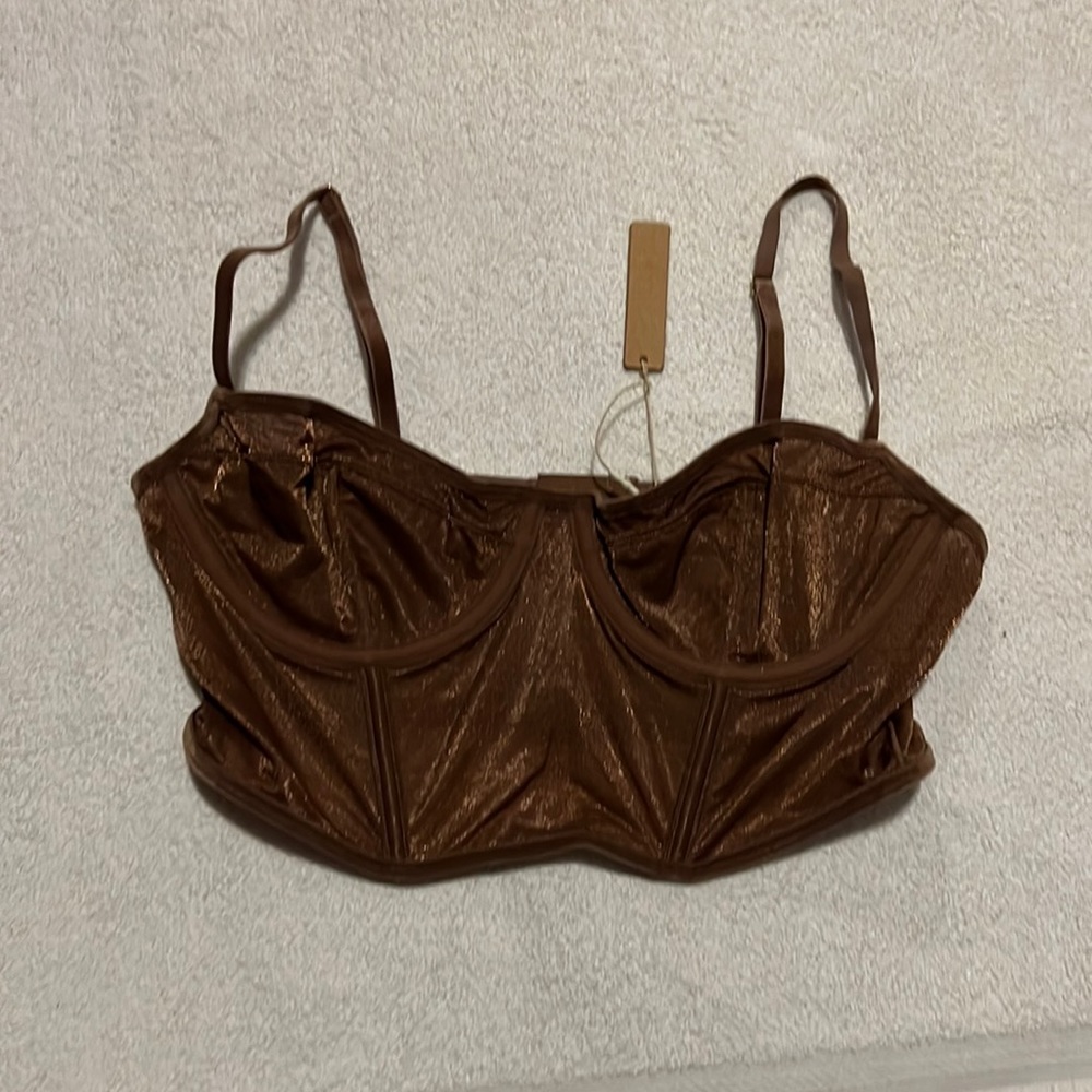 SKIMS Shimmering Brown Bra